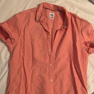 Zara salmon color shirt